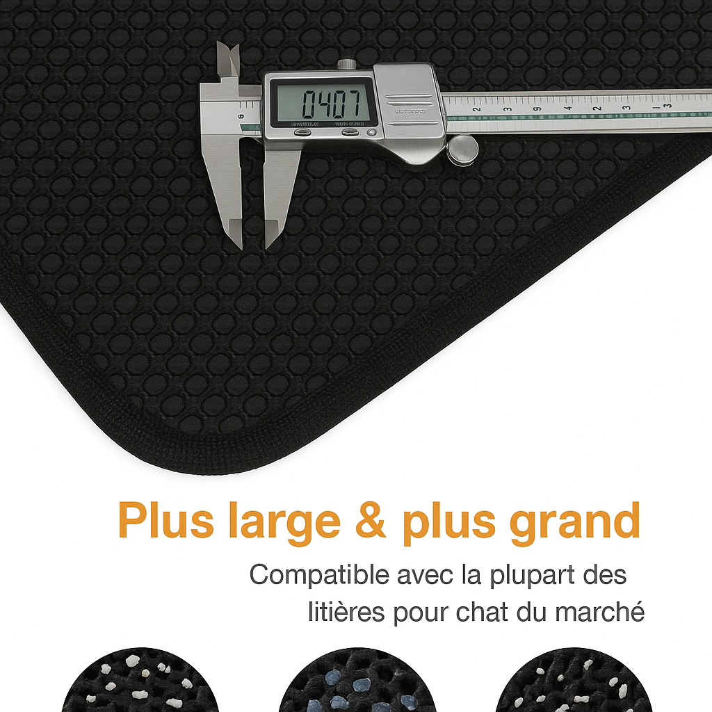 Tapis de Litière Anti-Débordement pour Chat