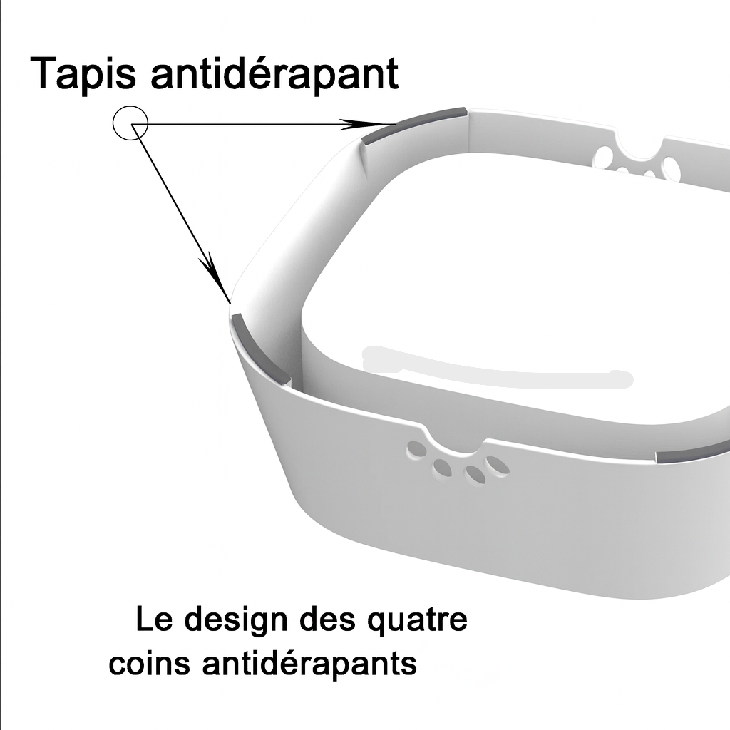 Gamelle d’eau pour chien à design flottant – anti-éclaboussures, antidérapante, grande capacité