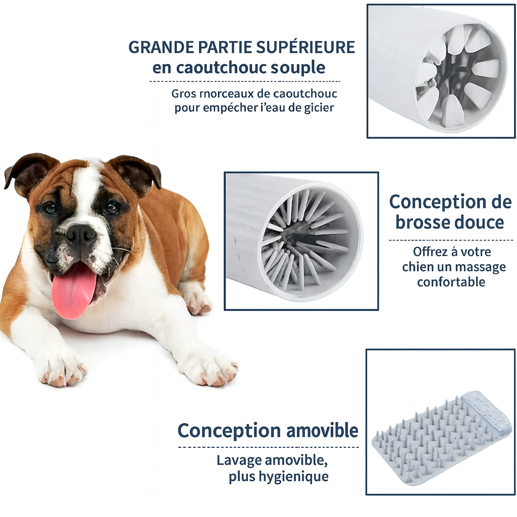 Nettoyeur de pattes pour chien
