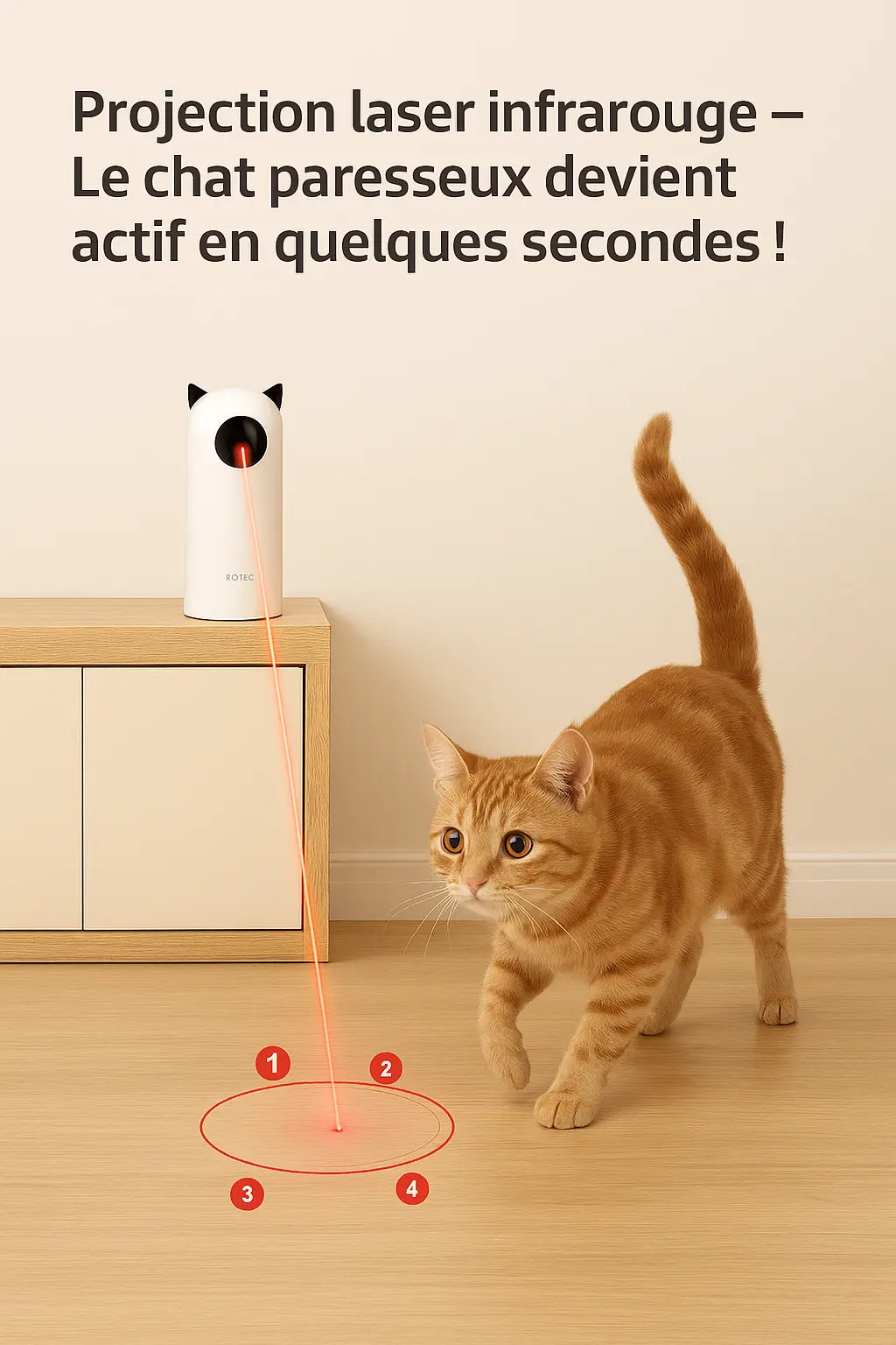 Jouet interactif automatique pour chat – Laser intelligent à LED Ma boutique