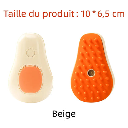 Brosse à Vapeur Électrique pour Chat – Peigne de Toilettage 3-en-1 avec Pulvérisateur d’Eau pour Chats et Chiens, Rechargeable par USB Planète Compagnon