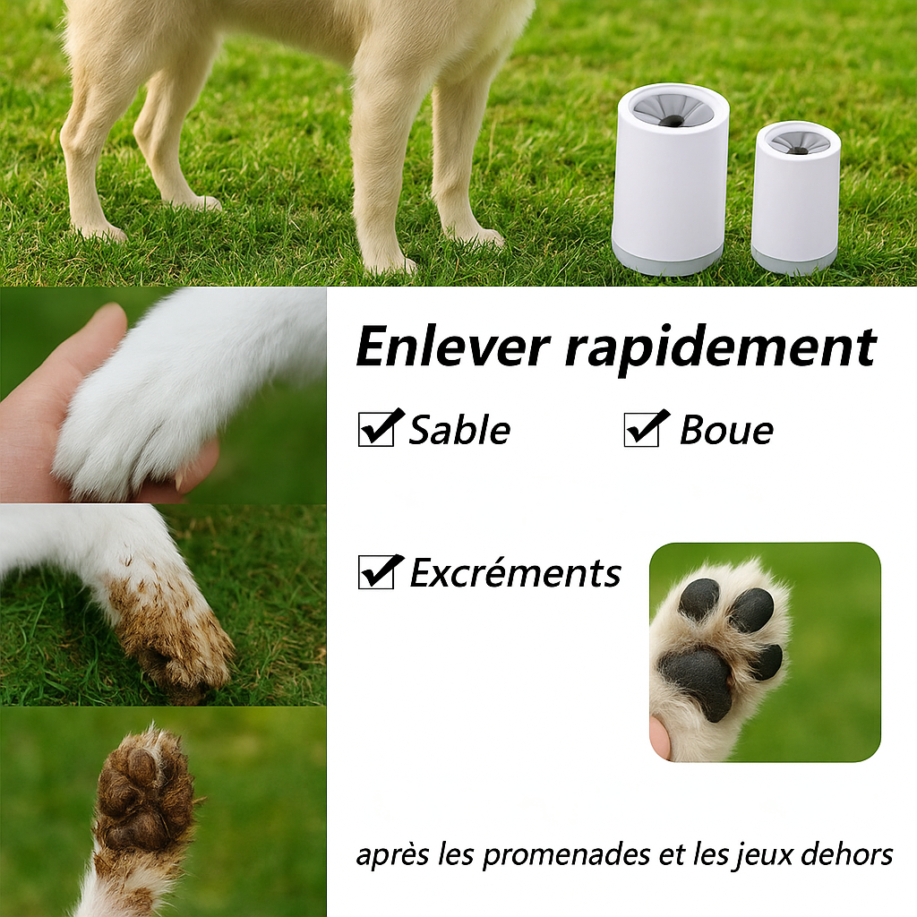 Nettoyeur de pattes pour chien